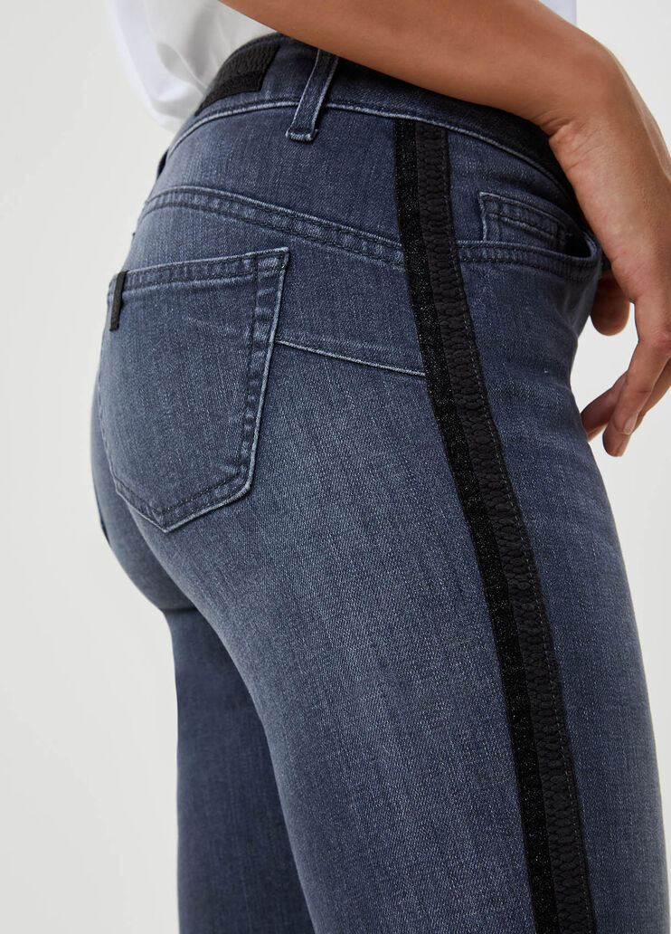 Vaqueros pitillo ecosostenibles con aplicaciones Gris Liu Jo - large image number 2