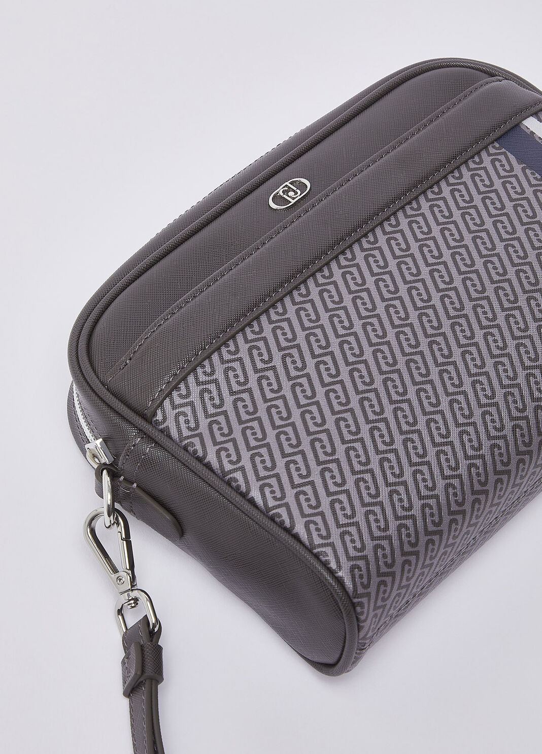 Clutch bag with monogram logo grey Liu Jo - large image number 3