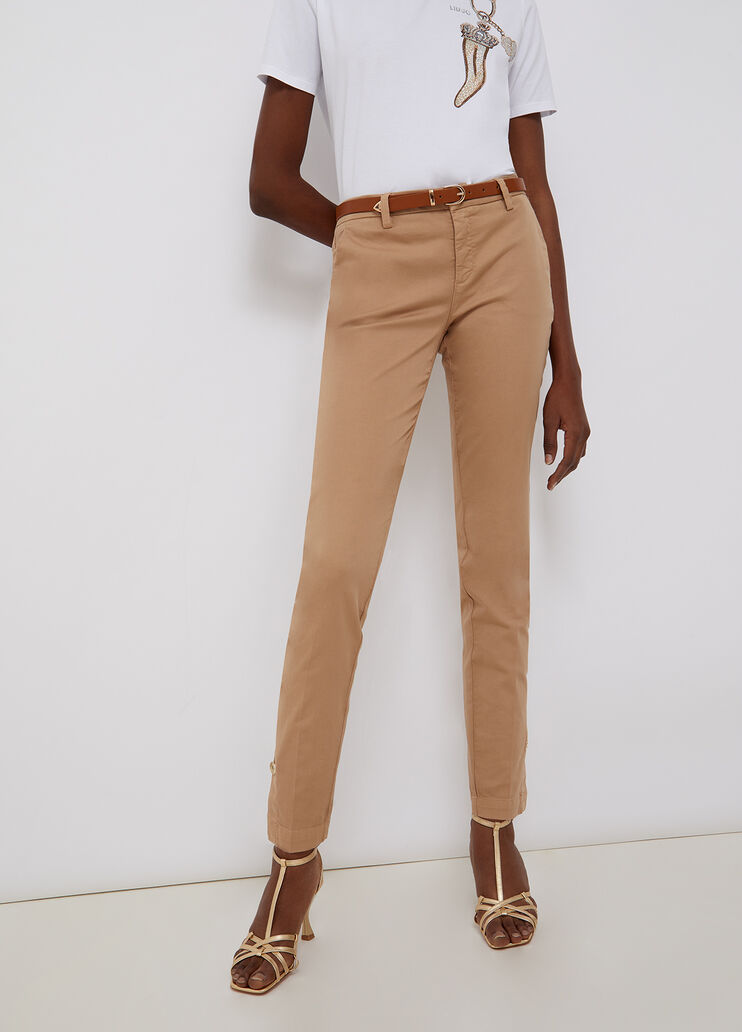Chinos with belt camel Liu Jo - large image number 0 Chinos with belt camel Liu Jo - large image number 0