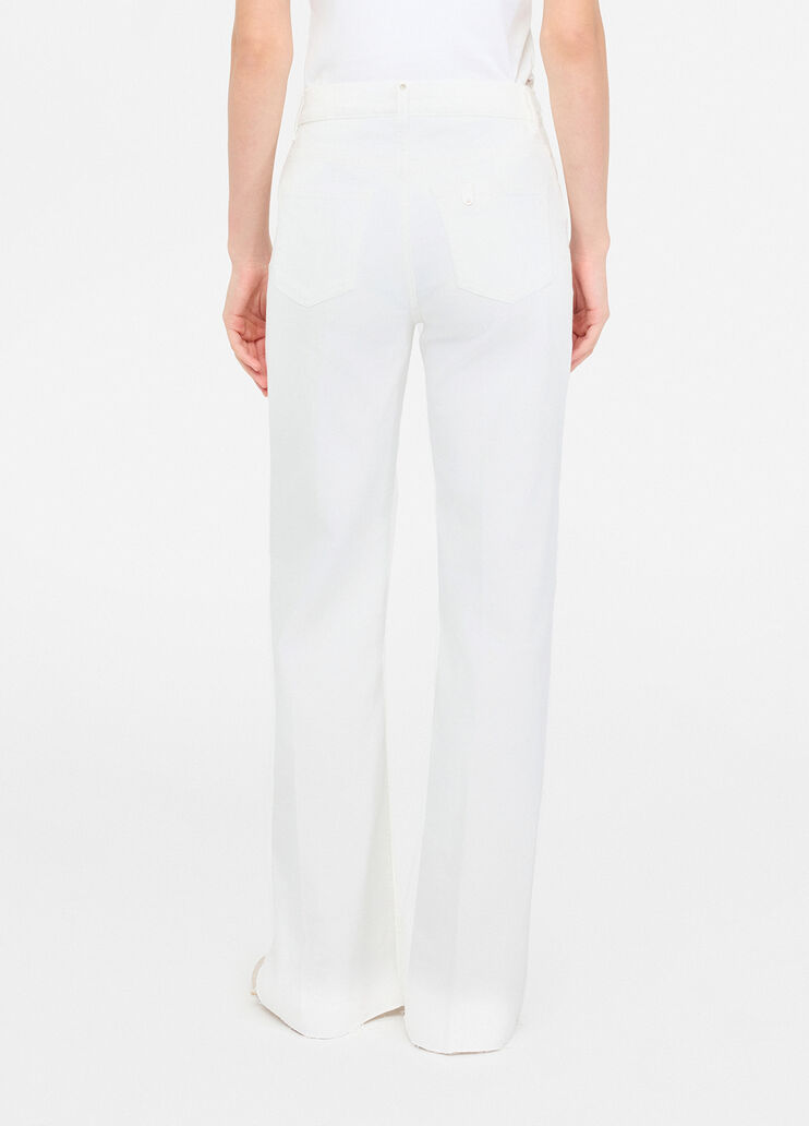 Flared trousers white wool Liu Jo - large image number 1