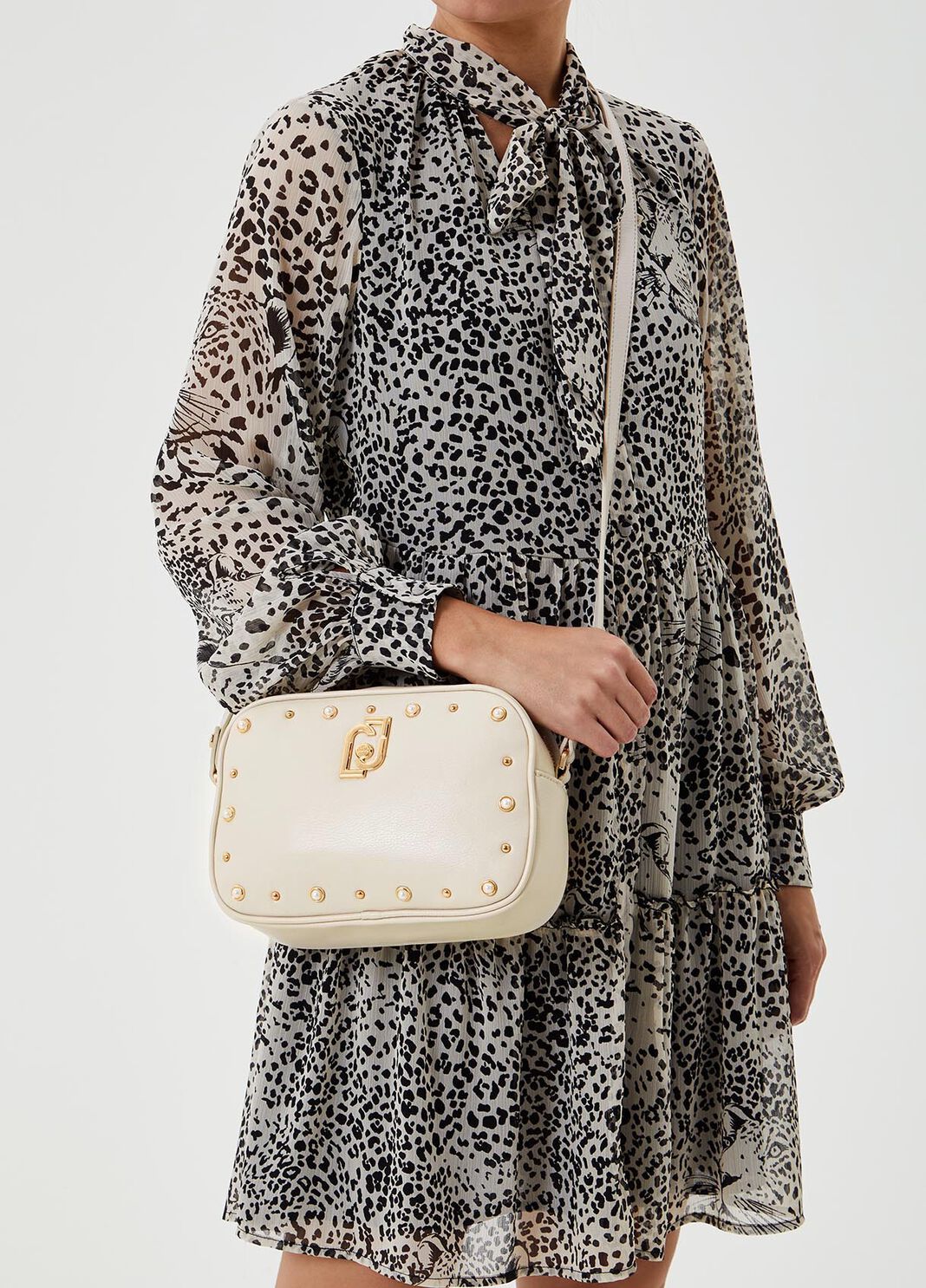 Crossbody bag with pearls champagne Liu Jo - large image number 1