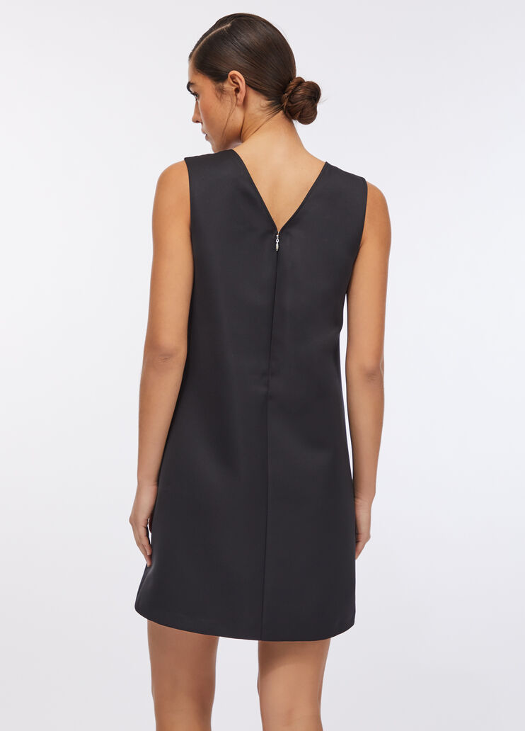 Abito corto in taffetà nero Liu Jo - large image number 1 Abito corto in taffetà nero Liu Jo - large image number 1