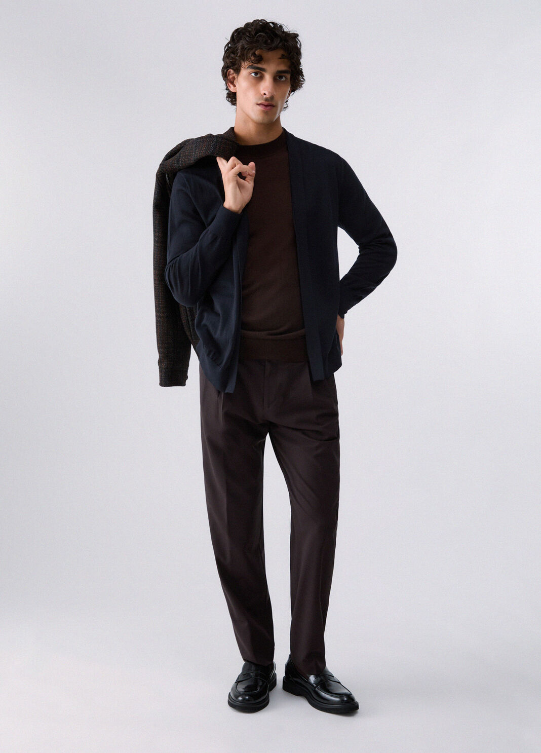 Chino trousers in a wool blend brown Liu Jo - large image number 5