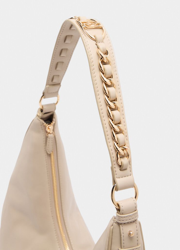 Large hobo bag with chain beige Liu Jo - large image number 5