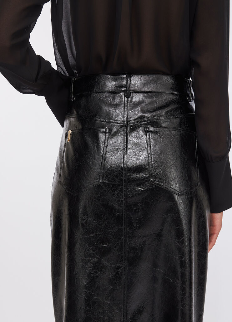 Glossy five-pocket skirt black Liu Jo - large image number 4 Glossy five-pocket skirt black Liu Jo - large image number 4