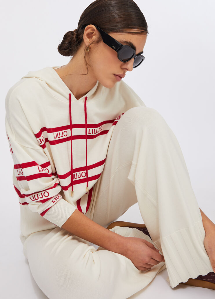Knit sweatshirt white Liu Jo - large image number 2
