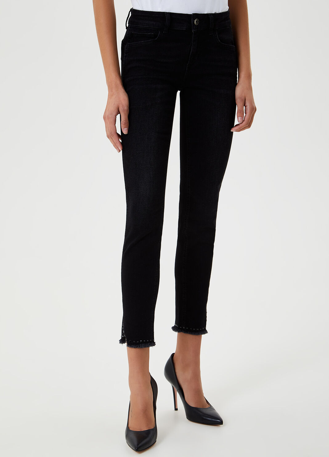Skinny jeans with studs Black denim Liu Jo - large image number 0