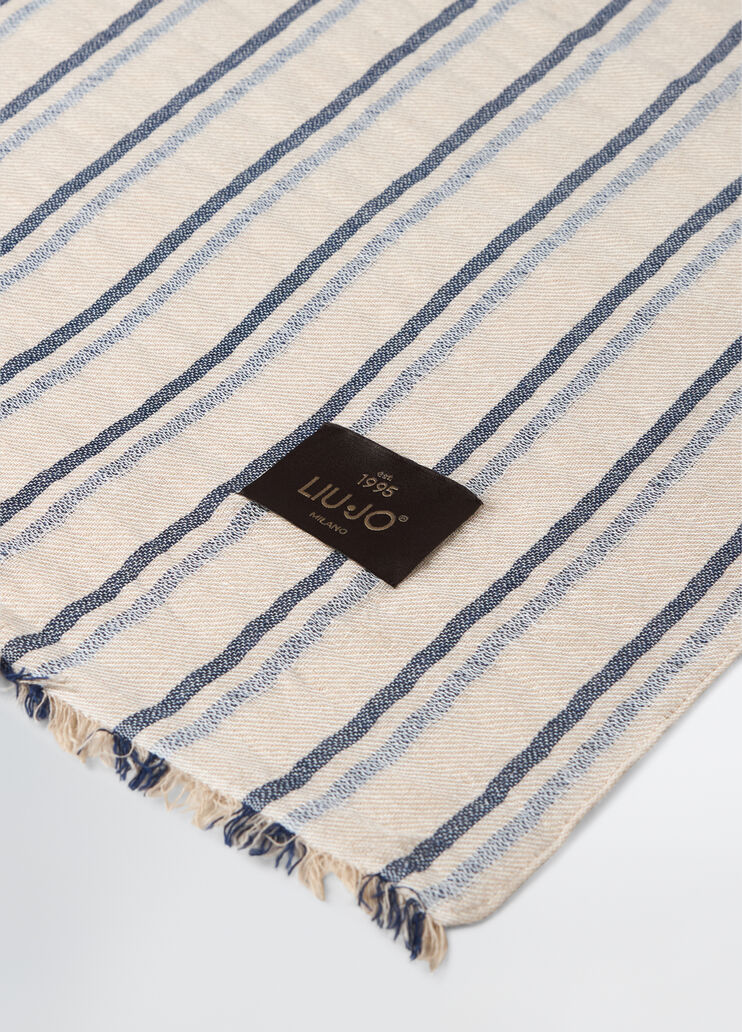 Striped pashmina light grey Liu Jo - medium Striped pashmina light grey Liu Jo - medium