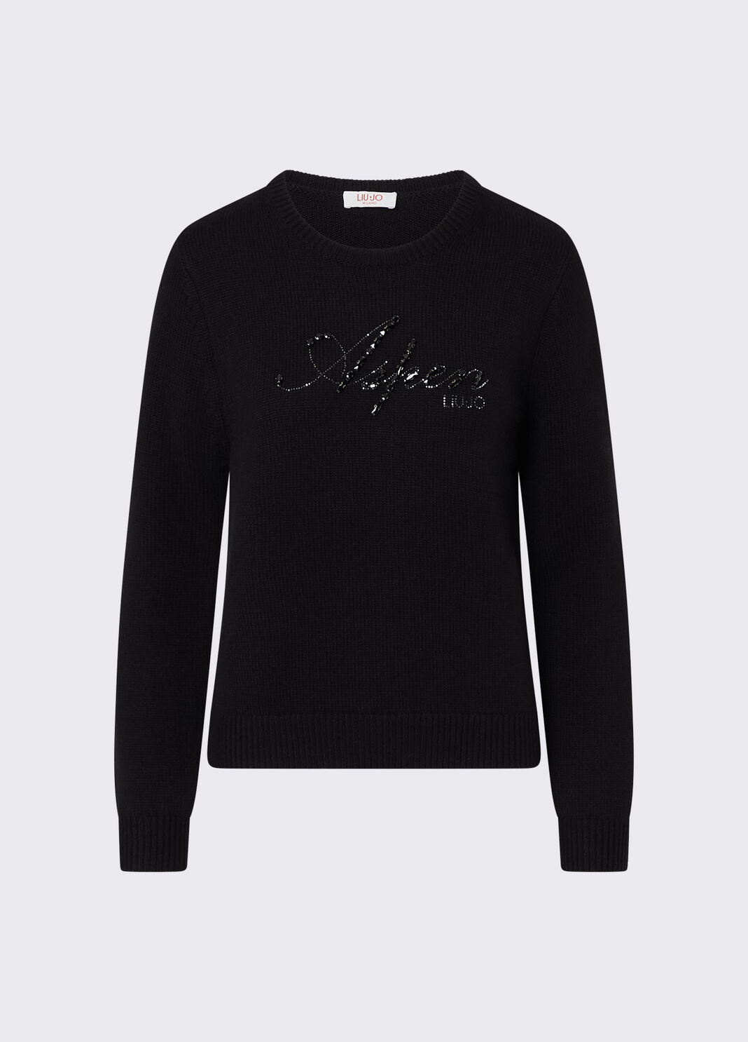 Sweater with Jewel Embroidery black Liu Jo - large image number 6