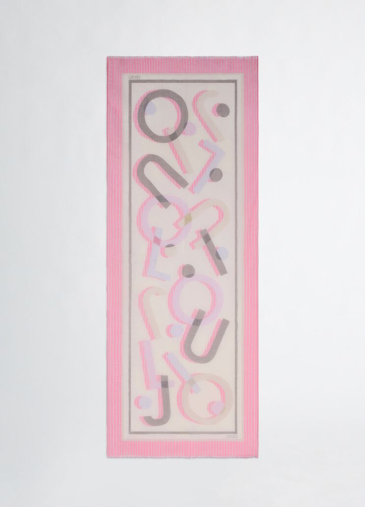 Shawl with print pink Liu Jo - large image number 2 Shawl with print pink Liu Jo - large image number 2