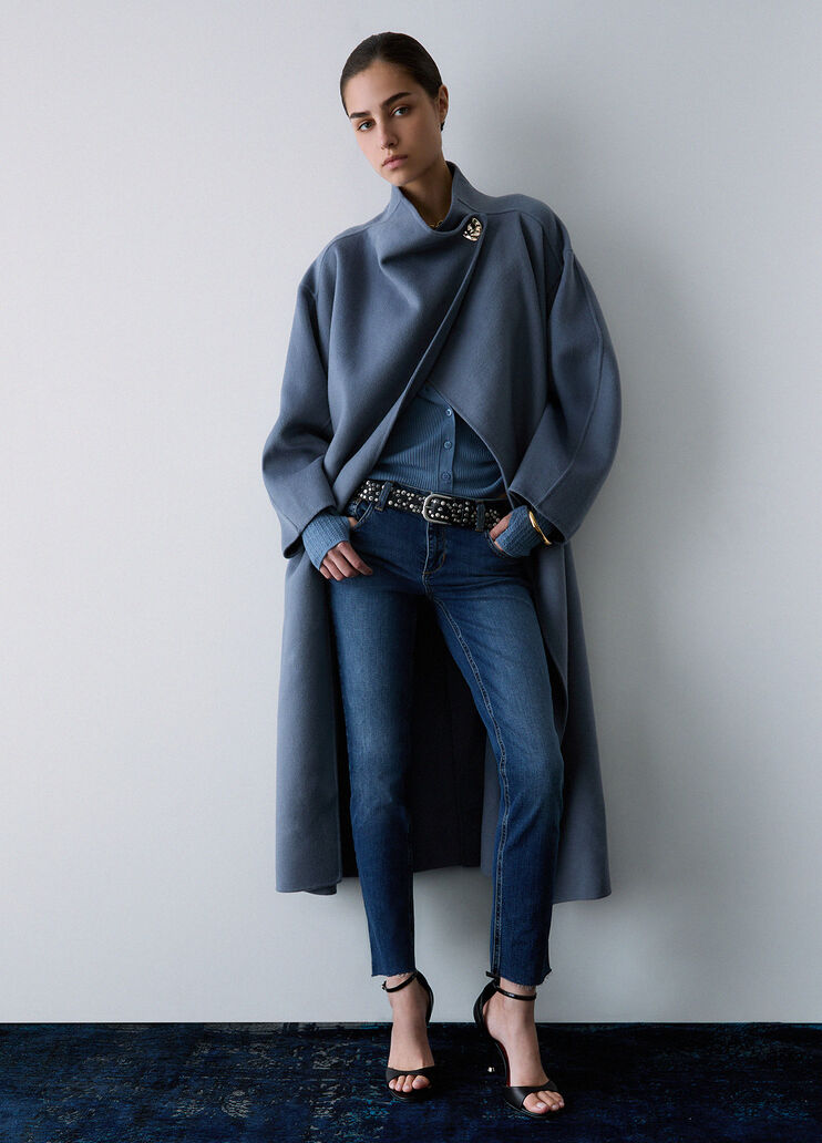 Oversized wool coat light blue Liu Jo - medium