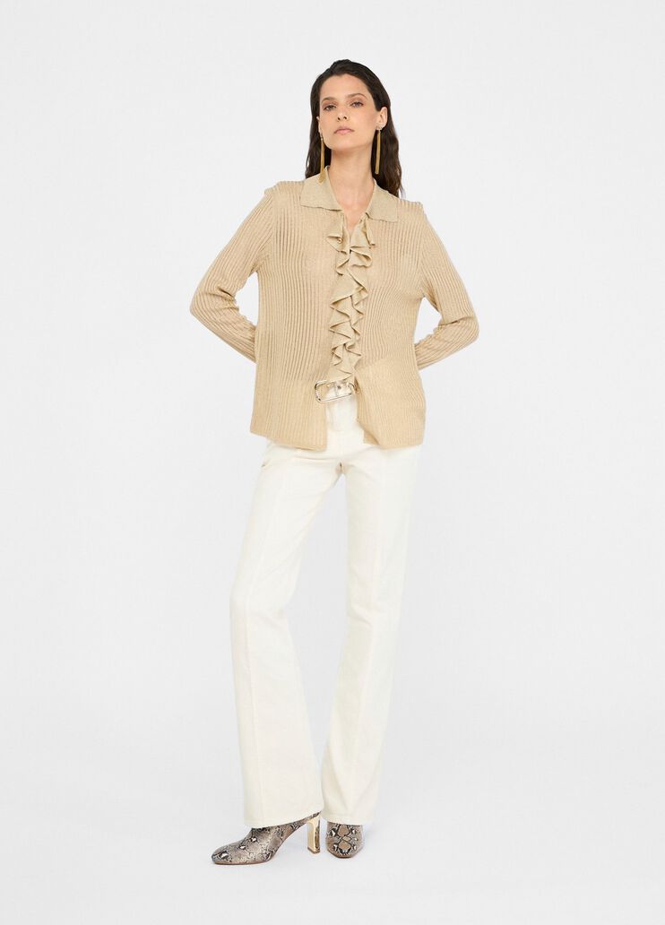 Flared cotton bull trousers white Liu Jo - medium Flared cotton bull trousers white Liu Jo - medium