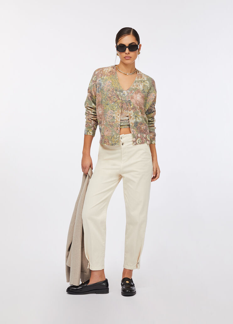 Alpaca and wool blend cardigan sanderson print Liu Jo - large image number 5