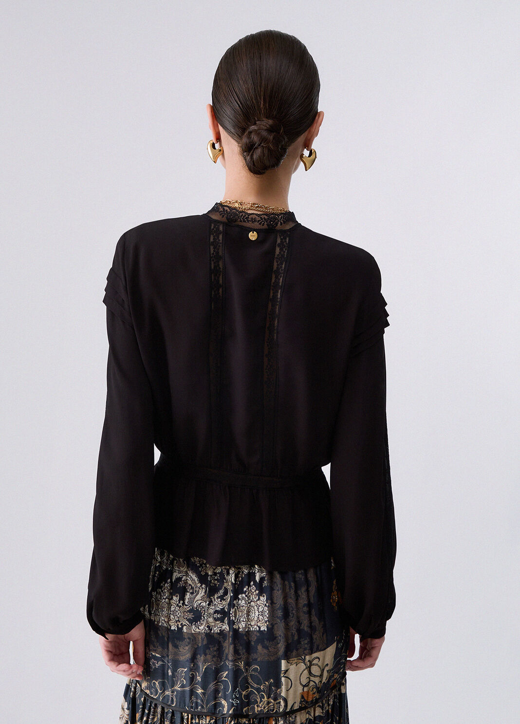Lace Trimmed Blouse black Liu Jo - large image number 1