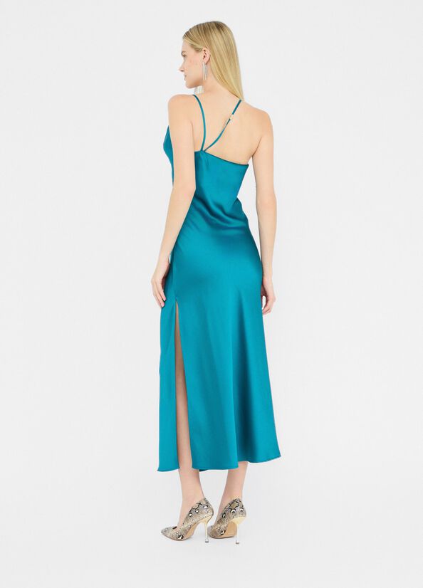 Dressy satin dress peacock Liu Jo - large image number 1