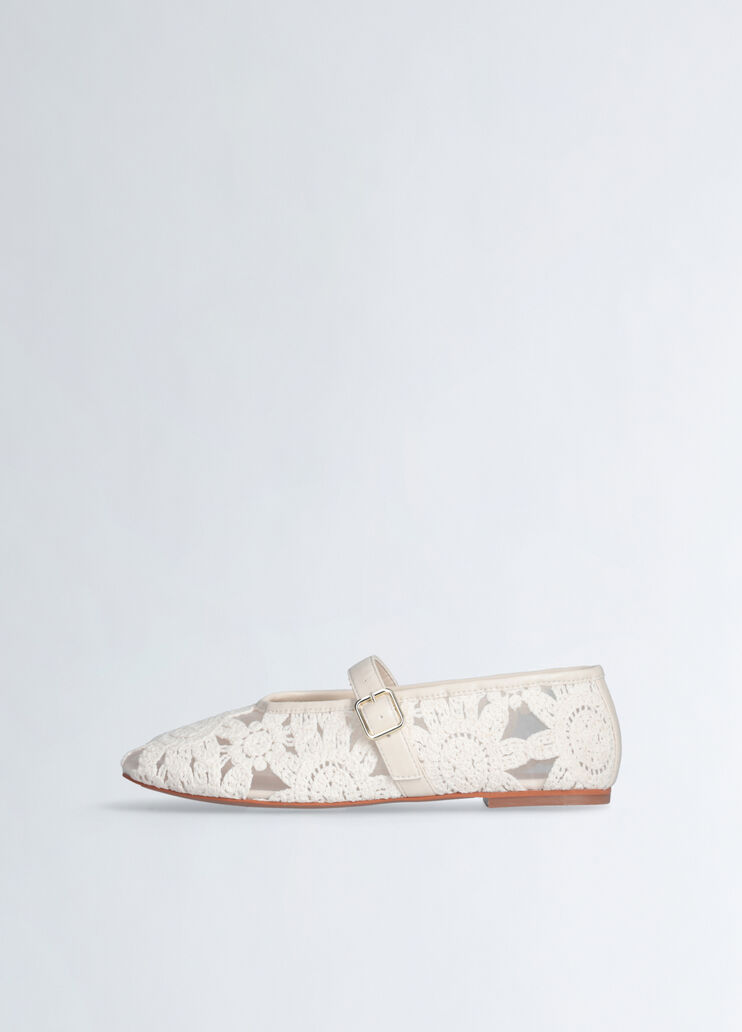 Macramé lace ballet flats cream Liu Jo - large image number 4 Macramé lace ballet flats cream Liu Jo - large image number 4