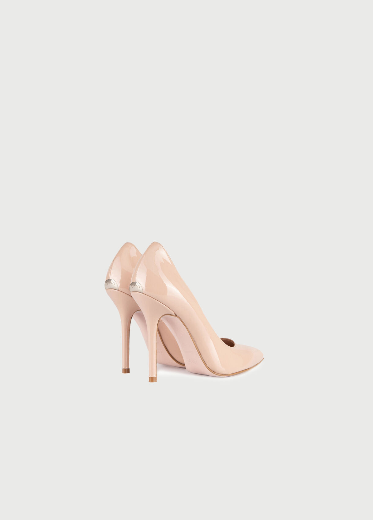 nude leather court shoes
