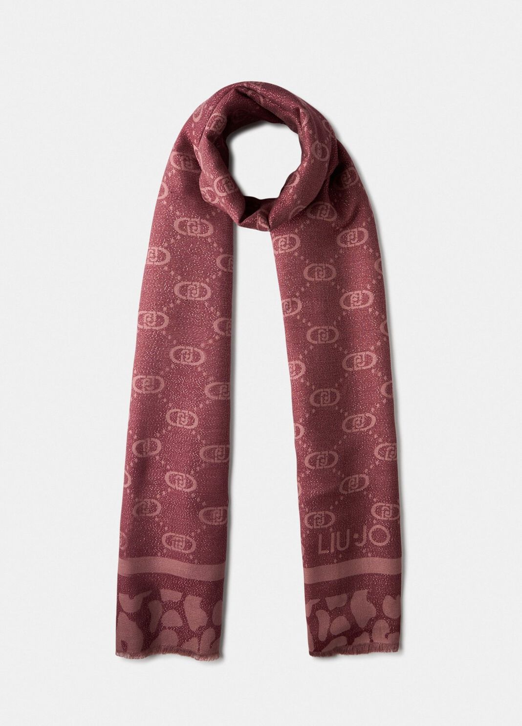 Shawl with logo red Liu Jo - large image number 0