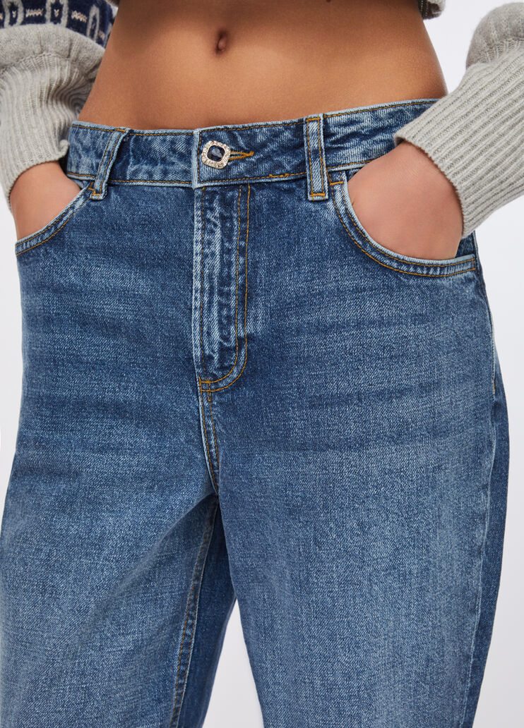 High-waisted straight-leg jeans blue denim Liu Jo - large image number 4