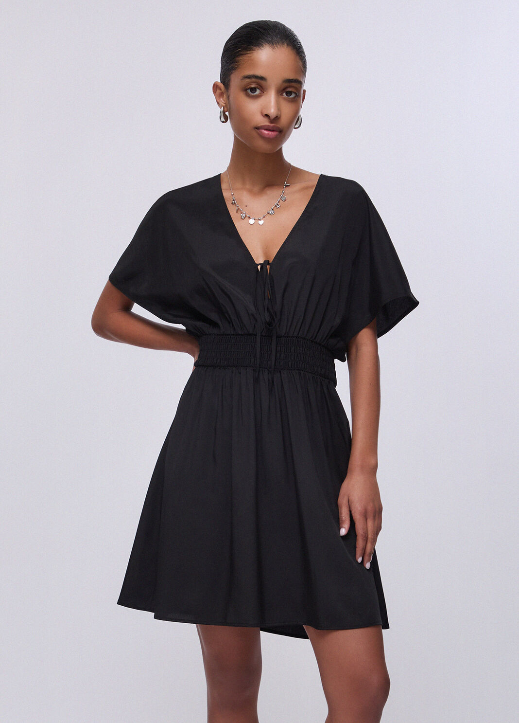 Kurzes Kleid mit Umhang Schwarz Liu Jo - large image number 0