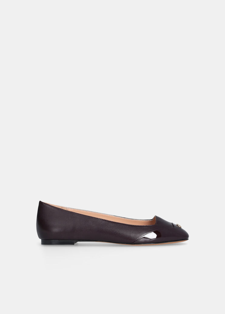 Nappa leather ballet flats amarone Liu Jo - large image number 0 Nappa leather ballet flats amarone Liu Jo - large image number 0