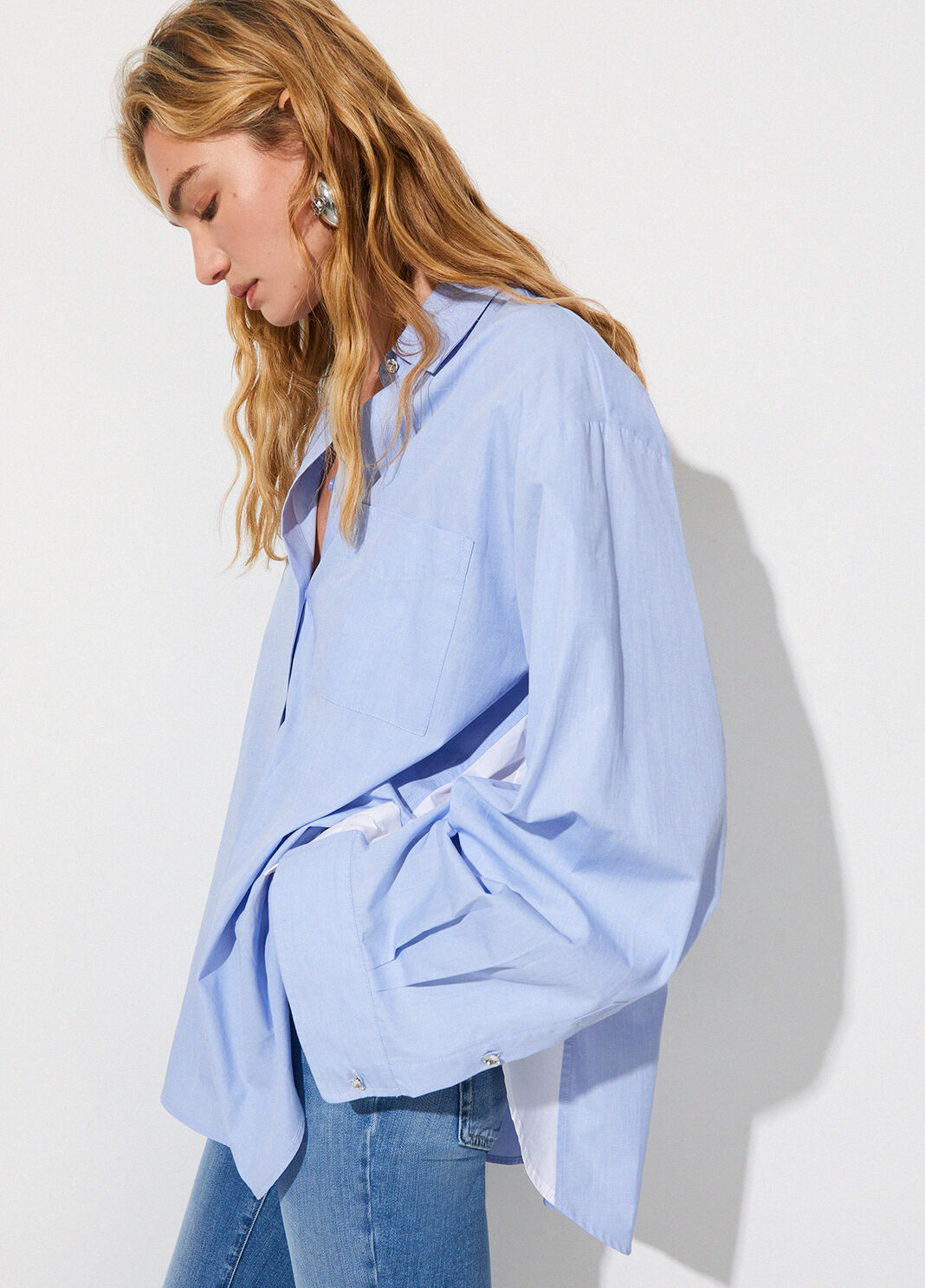 Double-layer shirt light blue Liu Jo - large image number 2