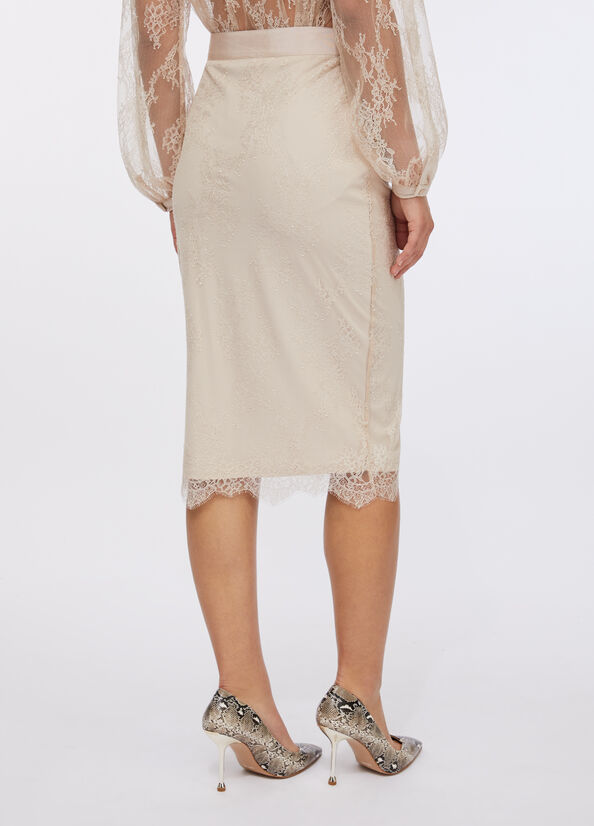 Falda de encaje beige Liu Jo - large image number 1