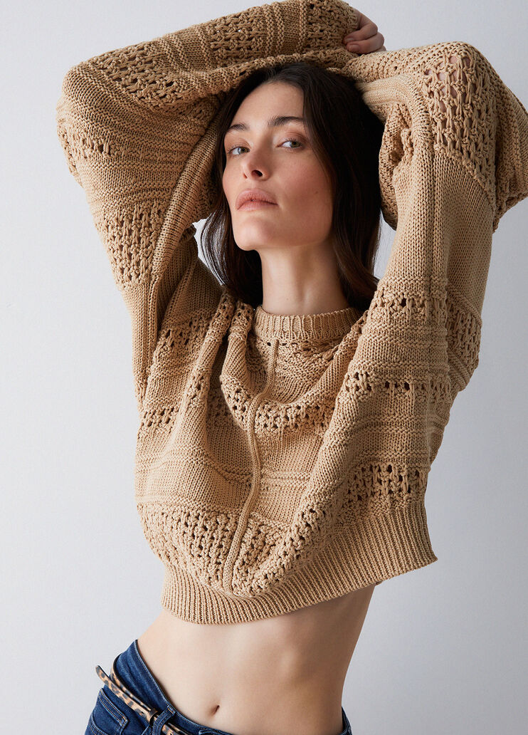 H&auml;keloberteil Beige Liu Jo - medium