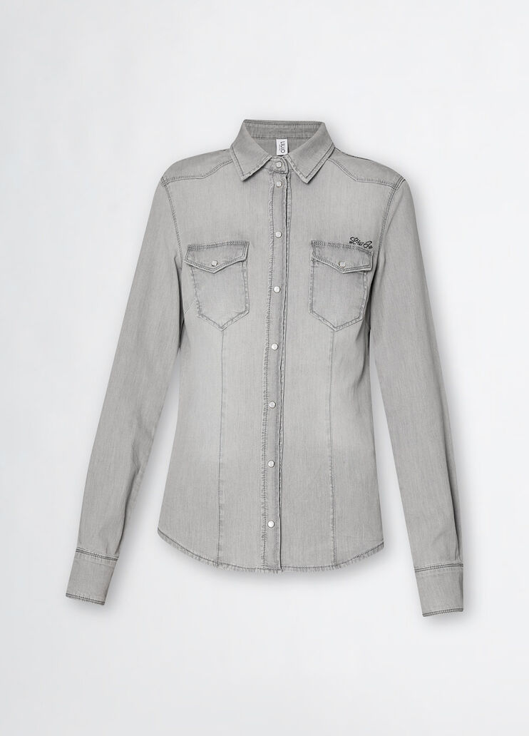 Camicia in denim denim grigio Liu Jo - large image number 6
