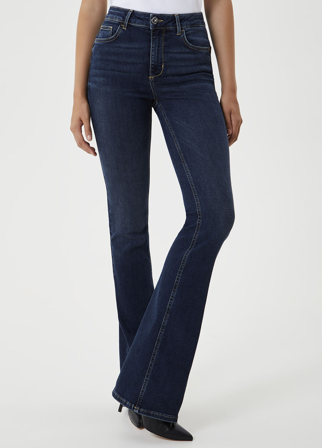 Vaqueros acampanados de talle alto Azul Liu Jo - large image number 0