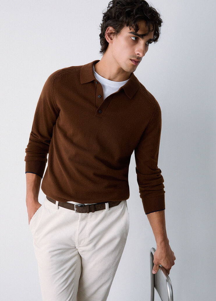 Polo in lana e cashmere marrone Liu Jo - medium