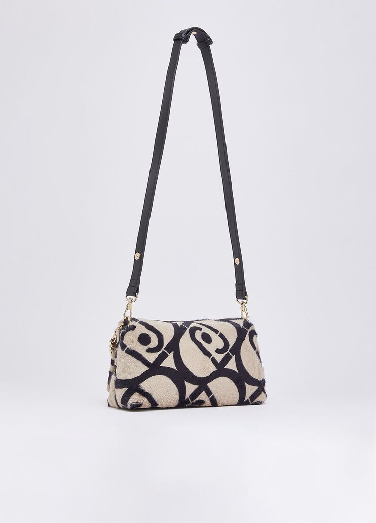 Medium LaPuffy bag with logo white/black Liu Jo - medium