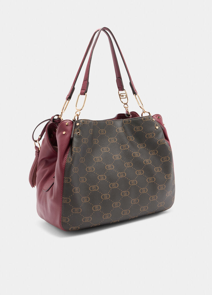 Shopper format moyen avec logo rouge Liu Jo - large image number 1 Shopper format moyen avec logo rouge Liu Jo - large image number 1