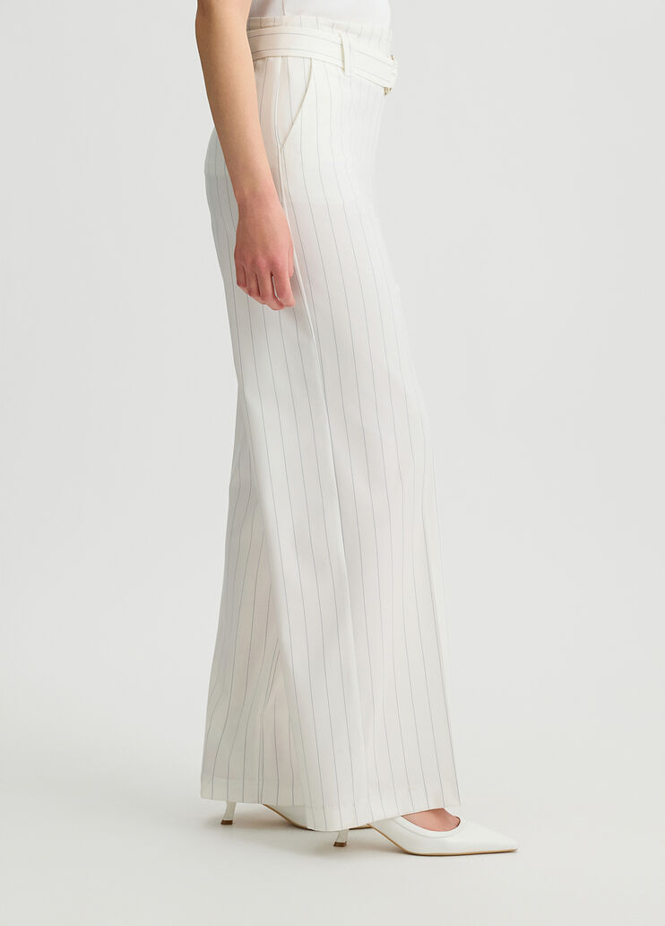 High-rise pinstripe trousers white Liu Jo - large image number 3