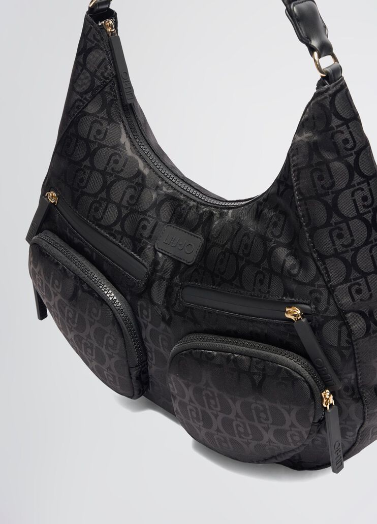 Nylon bag with pockets black Liu Jo - large image number 5 Nylon bag with pockets black Liu Jo - large image number 5