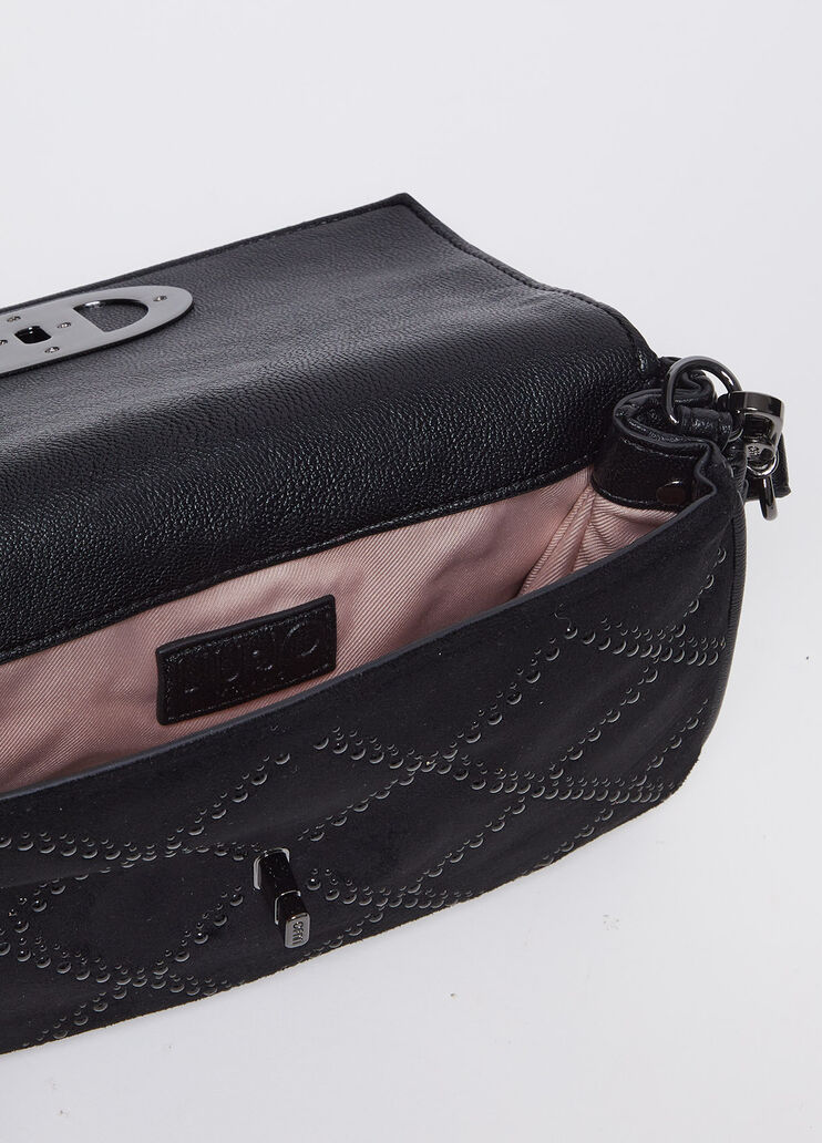 Borsa a tracolla media con borchie nero Liu Jo - large image number 5