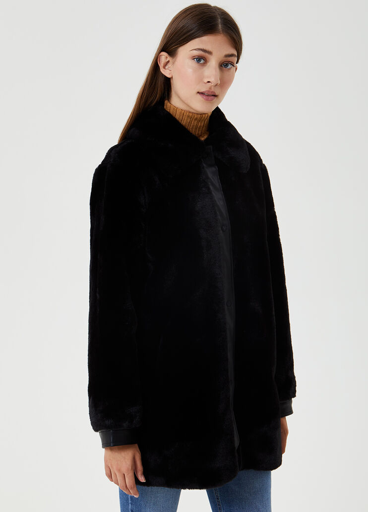 Faux fur winter coat Black Liu Jo - large image number 0 Faux fur winter coat Black Liu Jo - large image number 0