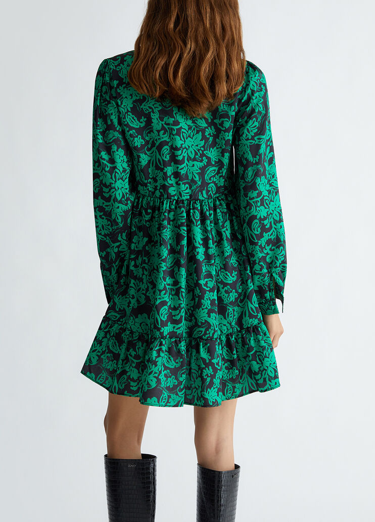 Robe en sergé imprimé vert Liu Jo - large image number 1 Robe en sergé imprimé vert Liu Jo - large image number 1