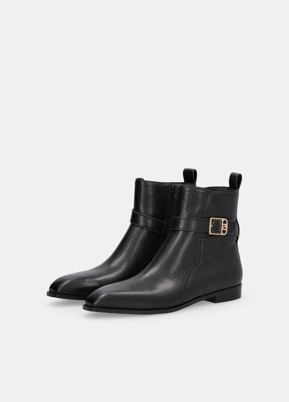 Bottines en cuir noir Liu Jo - large image number 1