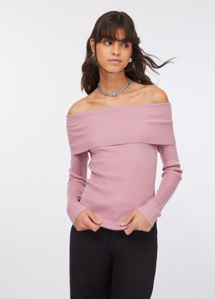 Off-the-shoulder jumper pink Liu Jo - large image number 0