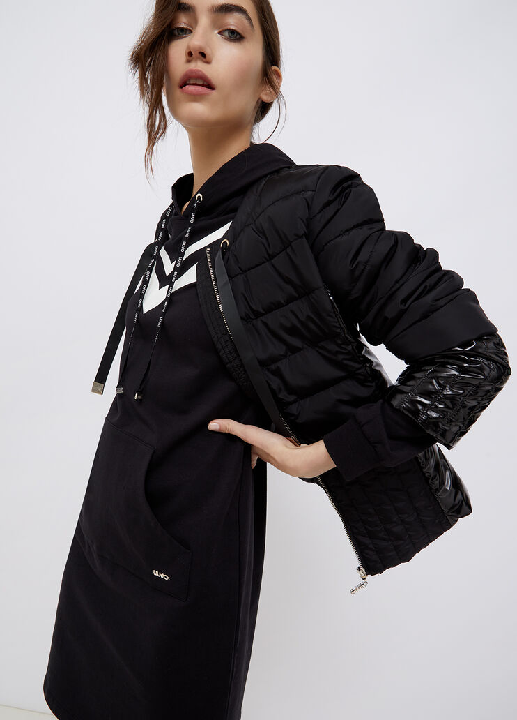 Slim fit padded jacket black Liu Jo - large image number 4 Slim fit padded jacket black Liu Jo - large image number 4