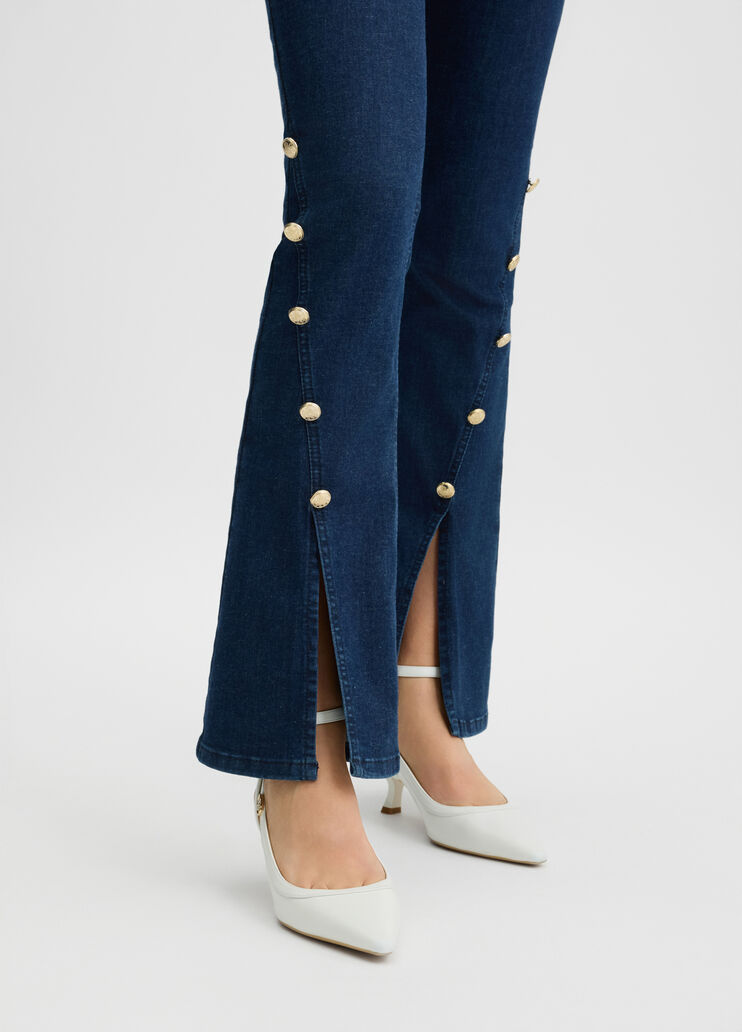 Flared jeans with buttons stonewash denim Liu Jo - large image number 2 Flared jeans with buttons stonewash denim Liu Jo - large image number 2