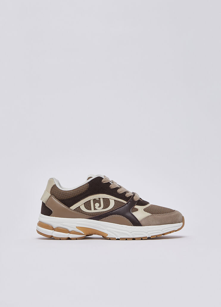 Suede and mesh sneakers Havana/mocha Liu Jo - medium