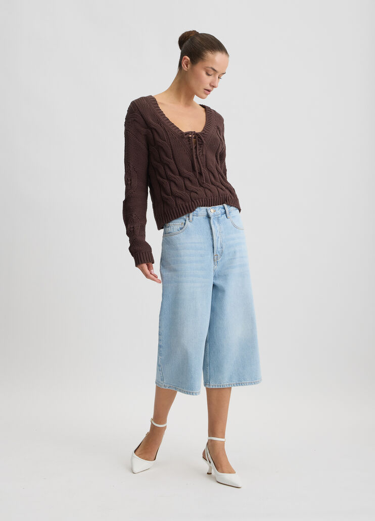 Cable-knit jumper brown Liu Jo - medium Cable-knit jumper brown Liu Jo - medium