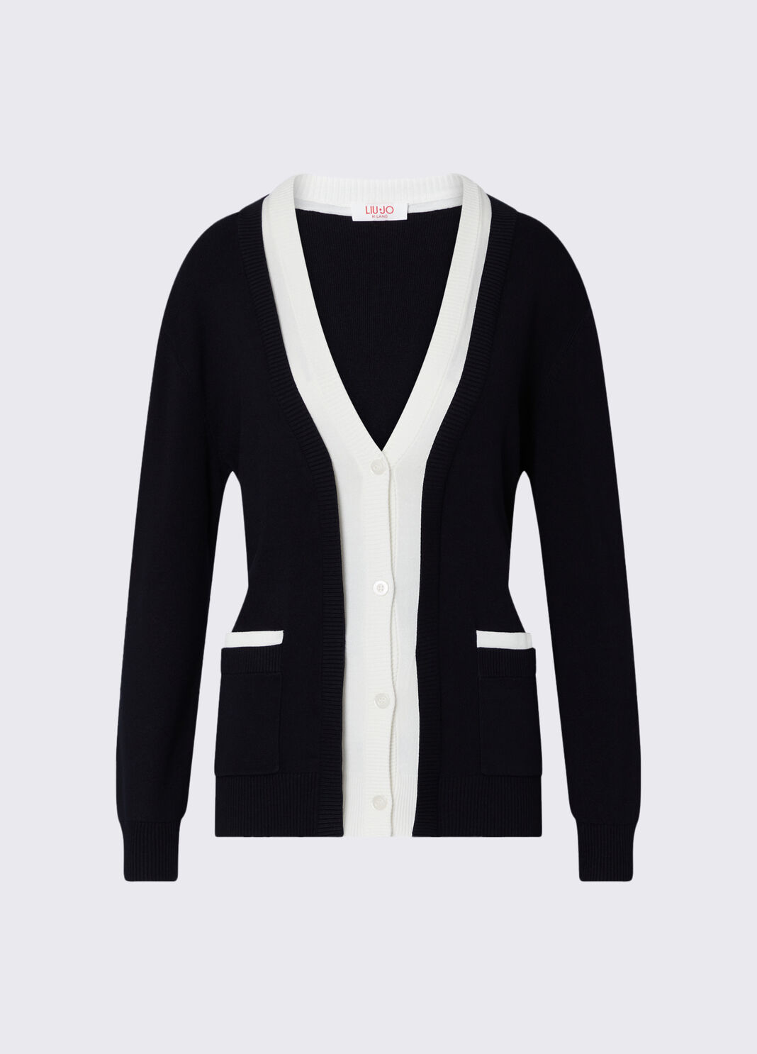 Gilet en maille ouverte noir Liu Jo - large image number 6