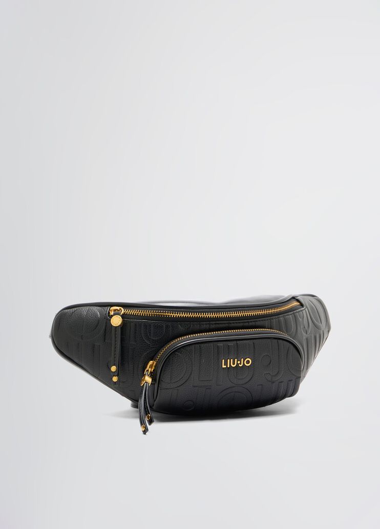 Drummed pouch bag with logo black Liu Jo - large image number 2 Drummed pouch bag with logo black Liu Jo - large image number 2