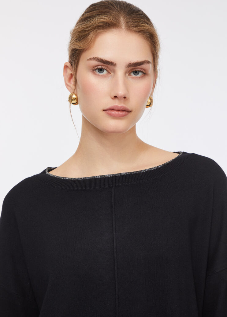 Jumper with lurex® details black Liu Jo - large image number 4