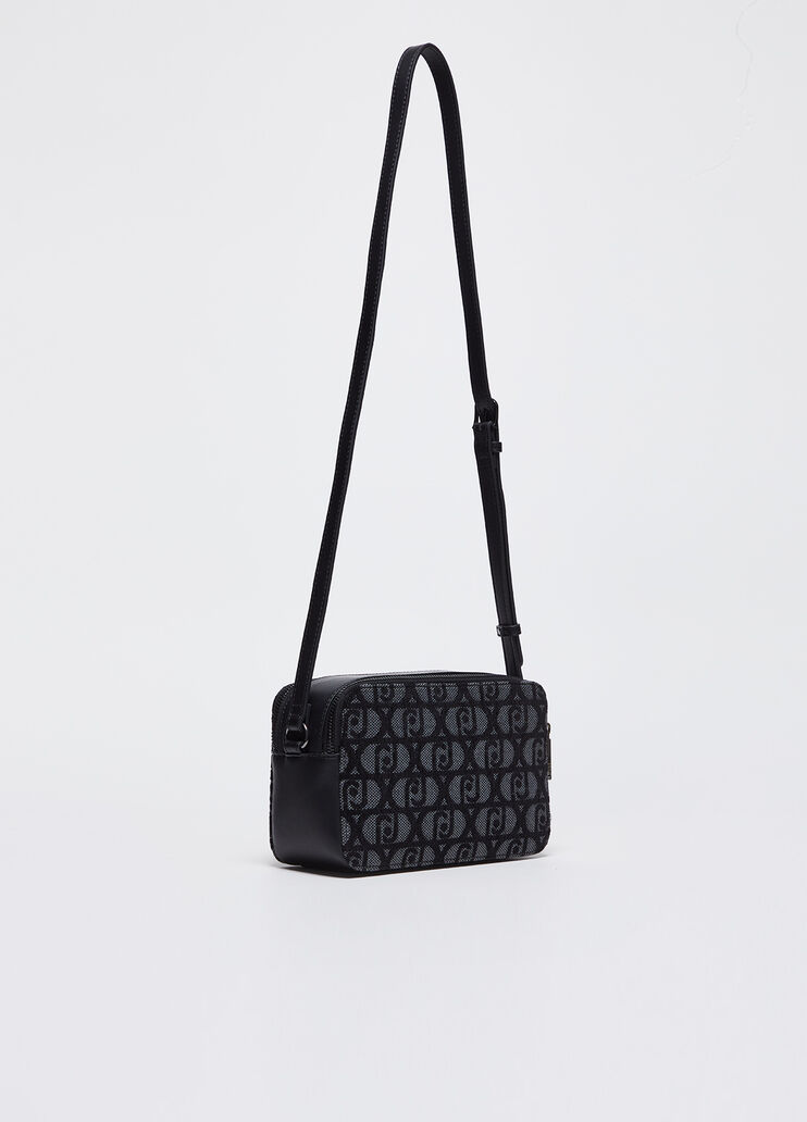 Medium jacquard crossbody bag black Liu Jo - large image number 1 Medium jacquard crossbody bag black Liu Jo - large image number 1