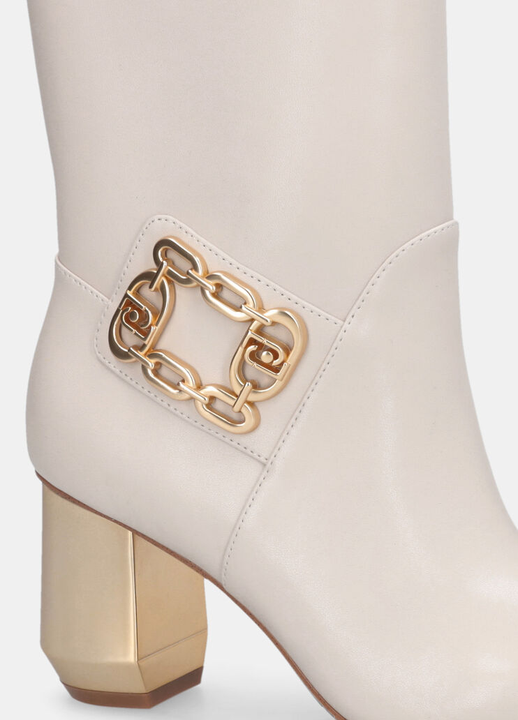 Stivaletti con tacco largo latte Liu Jo - medium