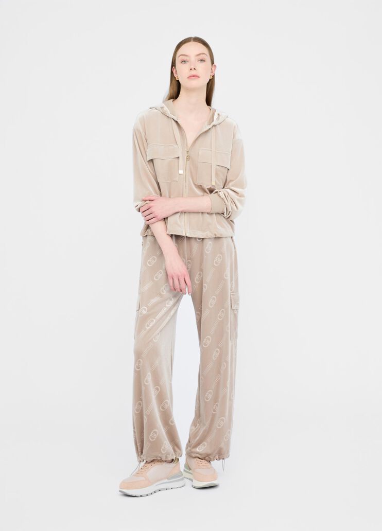 Толстовка с капюшоном из синели шампань Liu Jo - medium